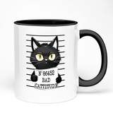 Cat Mugshot | Gift For Cat Lover Featuring the Bad Cattitude Design | 11oz Ceramic Mug