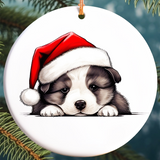 Christmas Gift Ornament For Dog Lover | Cute Puppy | Ceramic