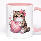 VDay Gifts Personalised Cat Mug | Custom Text Field, High Quality Ceramic 11oz, 5 Colour Options, Gift for Her