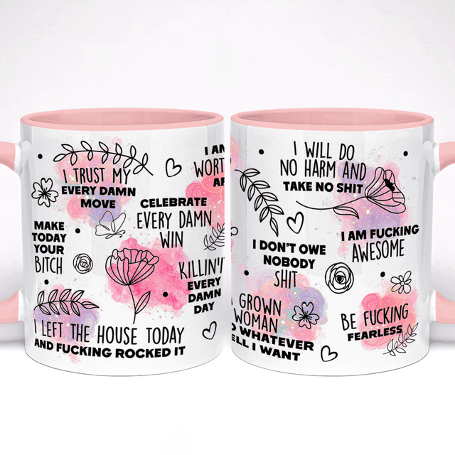 Swear Rude Affirmation Manifestation Mug | 11oz Ceramic Mug | Gift For a Woman