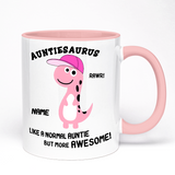 Auntiesaurus Gift Mug For Auntie | 11oz Ceramic Mug | Personalised