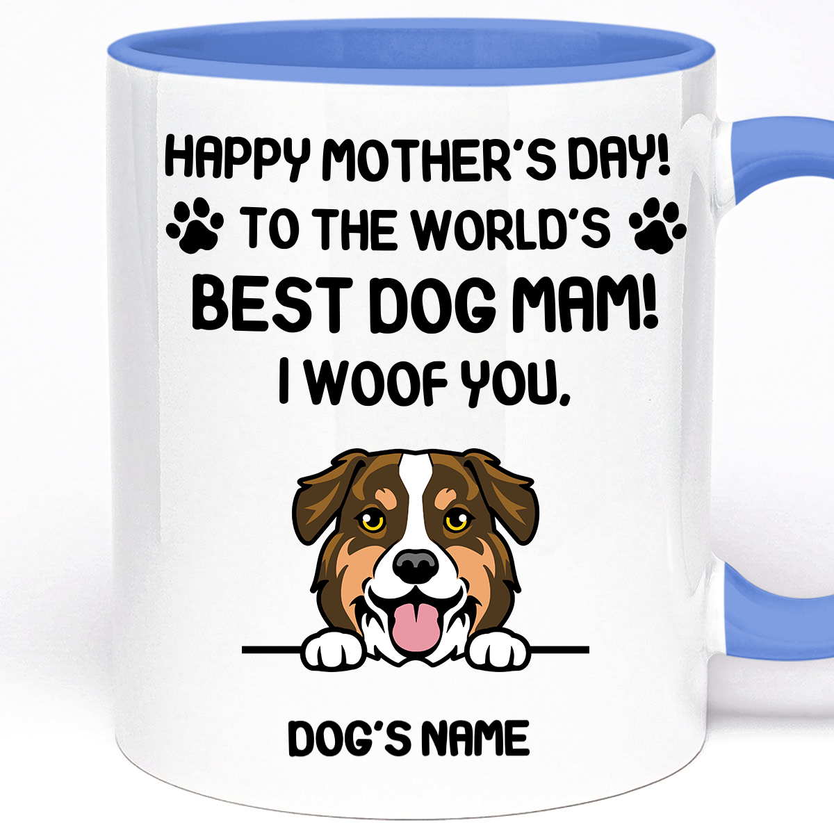 Best Dog Mother, Mother's Day Gift Mug For Dog Person, 11oz Ceramic