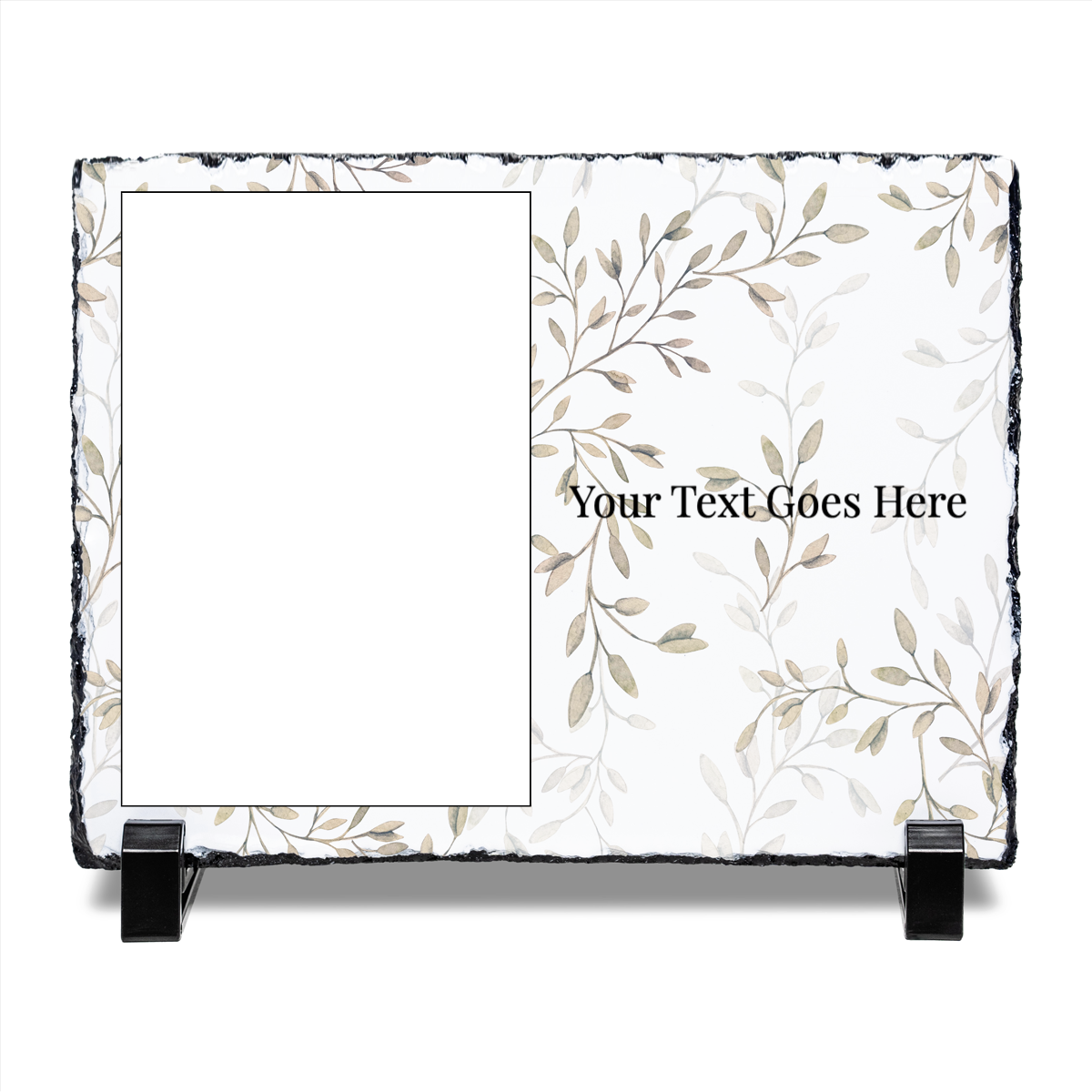 Personalised Gift Photo Slate - 19x14cm (5.5in x 7.5in) Custom Photo and Text | Classic