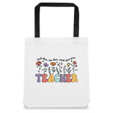 Teachers Gift Tote Bag, Optional Custom Text Field