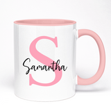 Letter And Name Mug | Gift For Her | Choose Your Letter Enter Name | 11oz Ceramic Mug