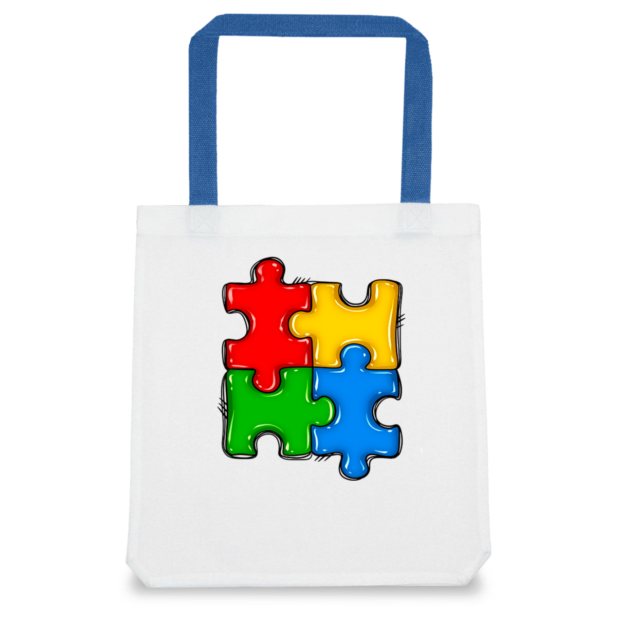 Tote Bag, Autism themed design, Personalised with optional custom text