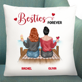 Custom Gift Cushion For Best Friend | Besties Forever Personalised Gift Cushion 40x40 cm