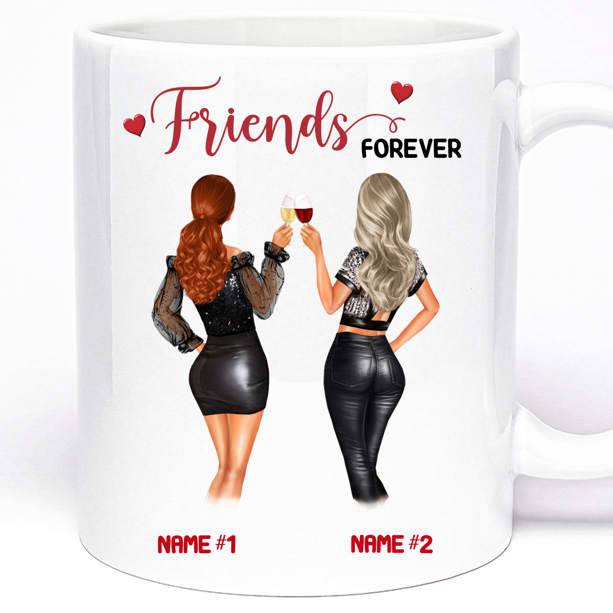 Custom Gift Mug For Friend | Friends Forever Personalised 11oz Ceramic Mug