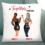 Personalised Gift Cushion For Friend | Together Forever Custom Cushion 40x40 cm