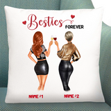 Personalised Gift Cushion For Friend | Besties Forever Custom Cushion 40x40 cm