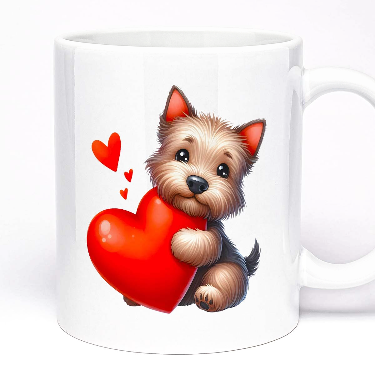 Romantic Valentine's Day Gift Mug | 11oz Mug with Custom Text Option | Cute Westie Dog Design