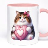 Valentine's Gift Mug for Cat Lover | Custom Text Field, 11oz Ceramic