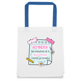 Teacher's Tote Bag, Gift for Teacher, Coloured Handles, 33cm x 36cm