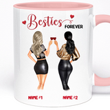 Custom Gift Mug For Best Friend | Besties Forever Personalised 11oz Ceramic Cup