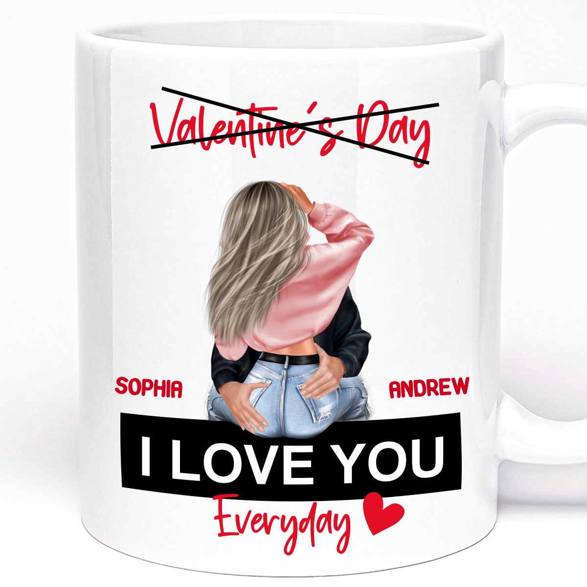 Valentine's Day Gift Mug, I love You Everyday, Gift for Couples, Anniversary, Romantic Gift, 11oz Ceramic Cup