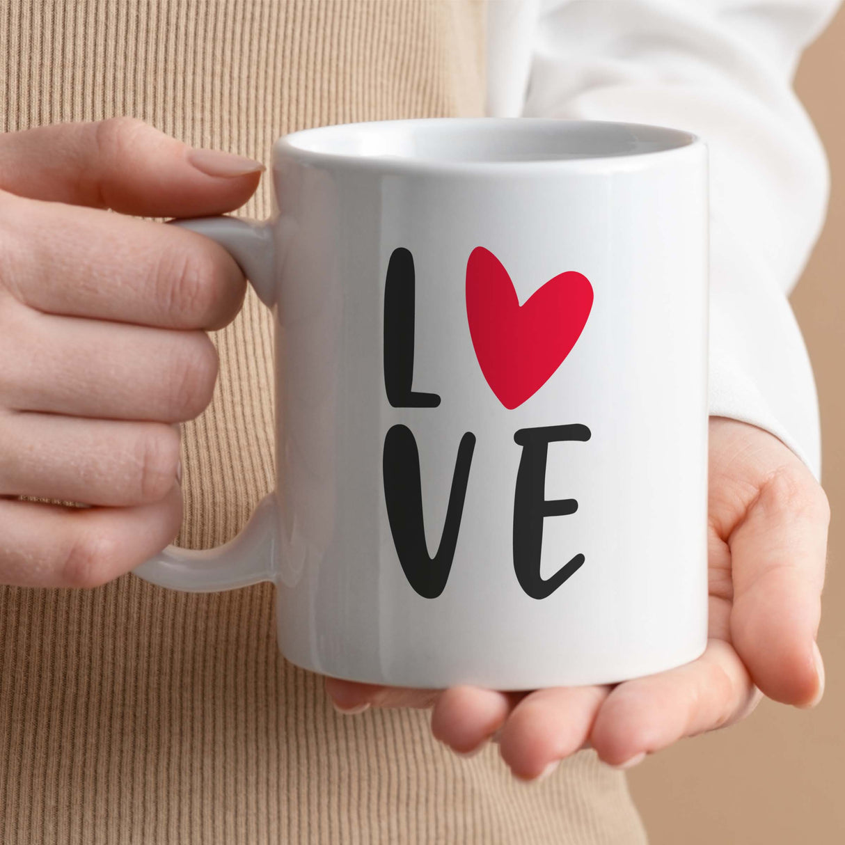 Romantic Love Gift Mug | 11oz Ceramic | Valentine's Day Love Design