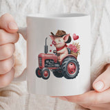 Cute Cowboy Pig Farmer Design | 11oz Ceramic Mug | Romantic Valentine's Gift