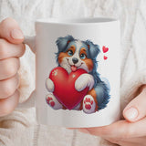 Romantic Gift Mug | Valentine's Gift For Dog Lover| 11oz Ceramic Cup