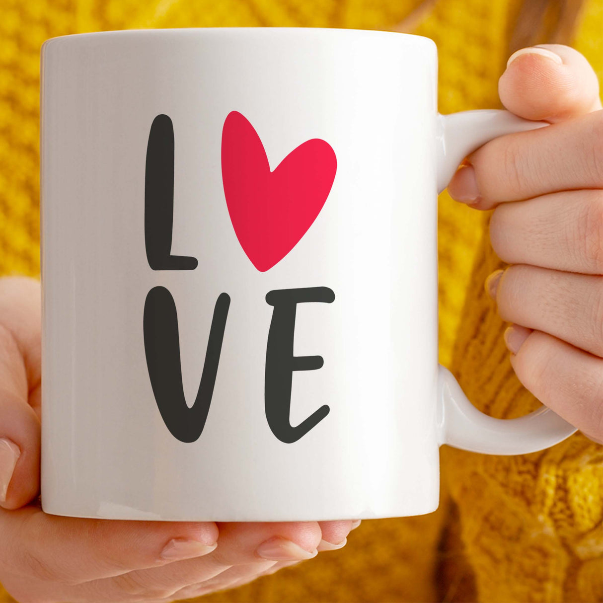 Romantic Love Gift Mug | 11oz Ceramic | Valentine's Day Love Design