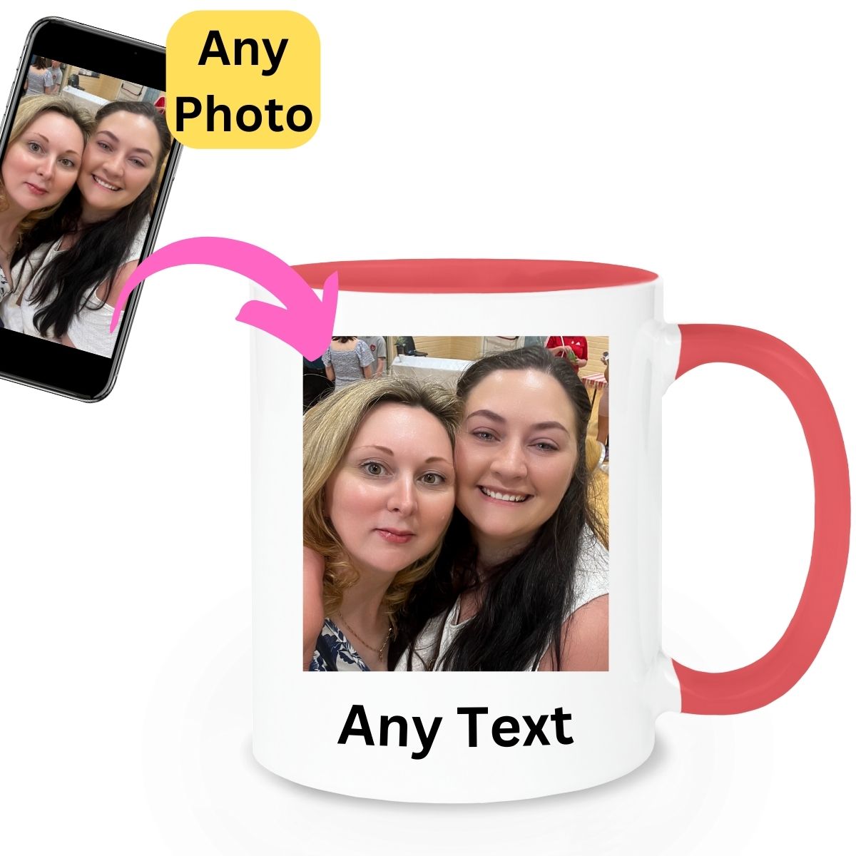 Any Photo Any Text Gift Mug, 11oz Ceramic Mug