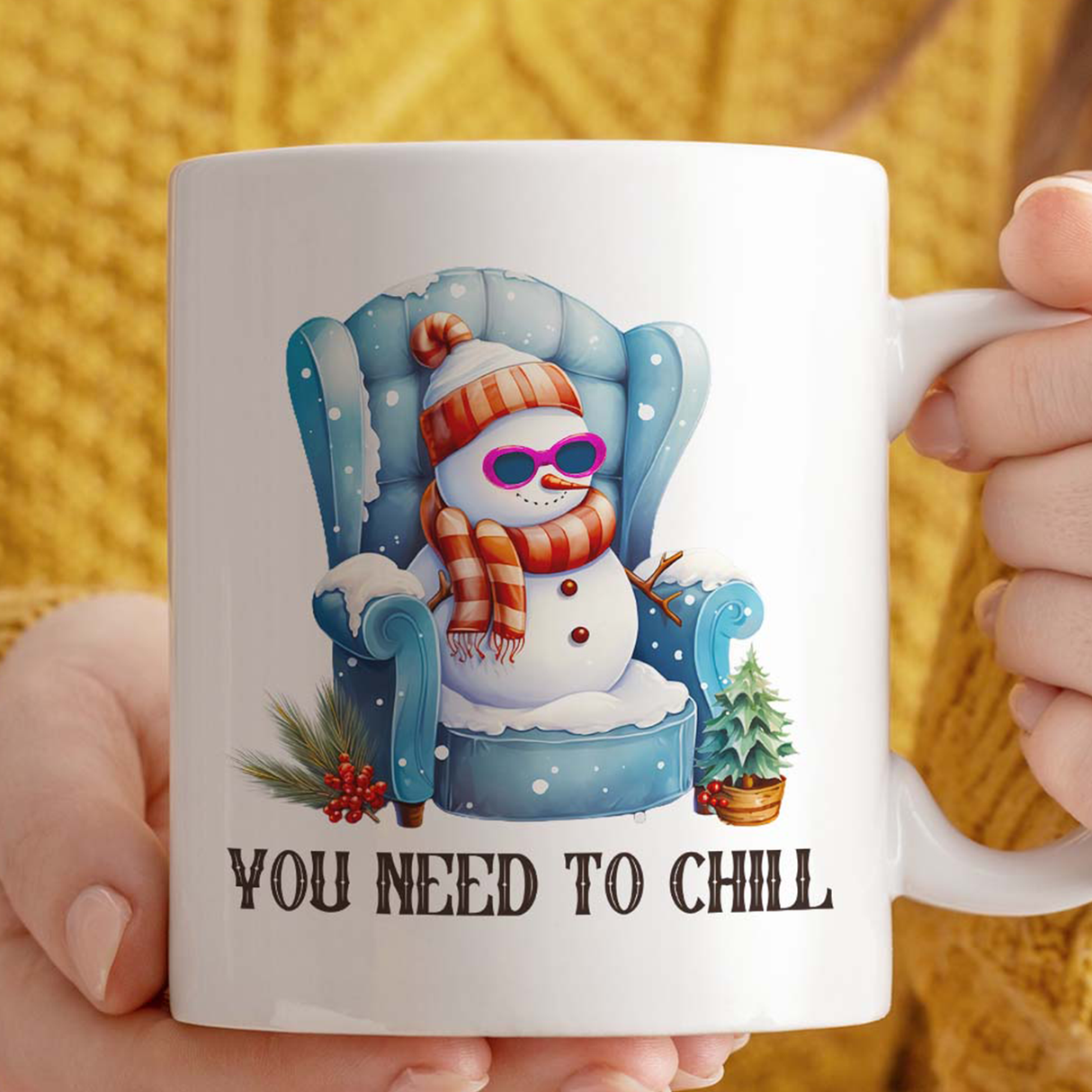 Christmas Mug | You Need To Chill Design | 11oz Ceramic Mug