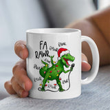 Dinosaur Gift Mug | Rawr Rawr Singing Dinosaur Christmas Design | Ceramic 11oz Mug