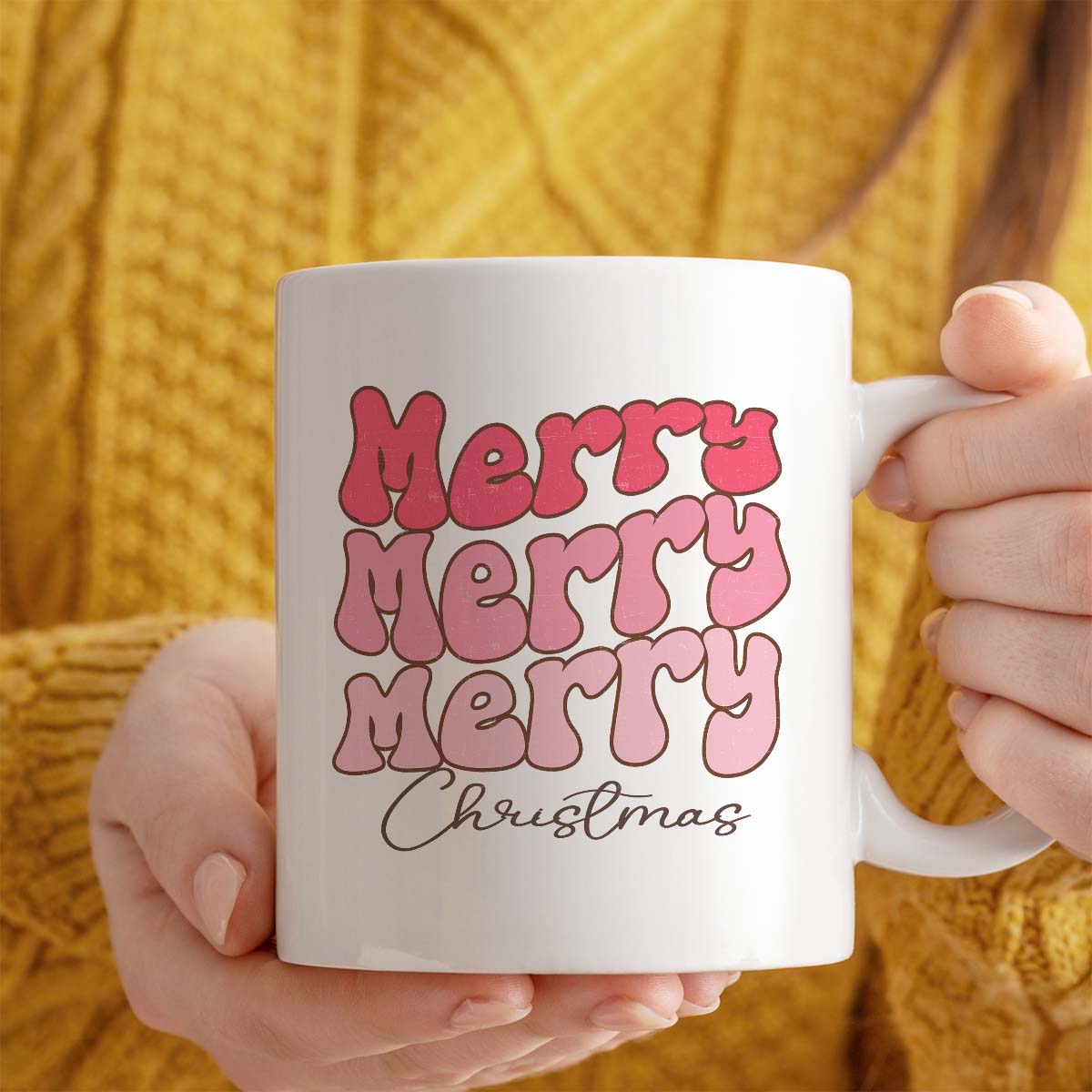 Christmas Mug | Merry Merry Merry Christmas | 11oz Ceramic Gift Mug