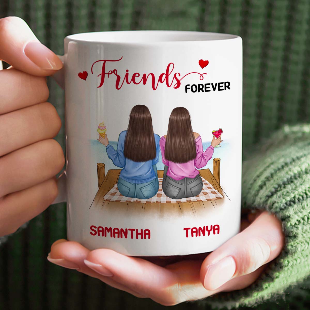 Gift Mug For Friend | Friends Forever Personalised Mug 11oz Ceramic