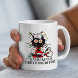 Christmas Mug Gift For Nurse | It's Fine I'm Fine Everything Is Fine | 11oz Ceramic Mug