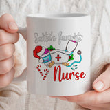 Christmas Mug | Santa's Favourite Nurse | 11oz Ceramic Gift Mug