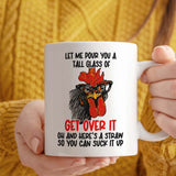 Chicken Gift Mug | Get Over It Design | 11oz Ceramic Mug