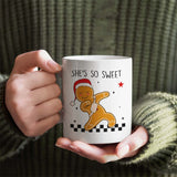 Christmas Gift Mug | Cute Gingerbread Man - She's So Sweet Design | 11oz Ceramic Mug