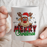 Cute Reindeer Christmas Mug | 11oz Ceramic Gift Mug