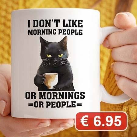 mug featuring i don't like morning people design